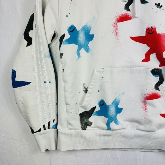 Adidas Shmoo Hoodie AOP White Men's Size Medium Pullover All Over Print FM1438 - Picture 5 of 15